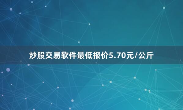 炒股交易软件最低报价5.70元/公斤